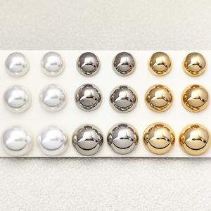 TEMU 9 쌍의 우아한 단순한 반구형 스타듀 이발기, 14K 금박, 철 포스트, 플라스틱, 일상 착용 및 파티에 다용도로 사용할 수 있습니다