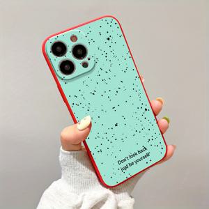 TEMU 폰 케이스: 2025 신제품 충격 방지 블랙 도트 패턴 아이폰 16 15 14 13 12 11 플러스 프로 맥스 XS XR 7 8 SE2 SE3 ZM1 케이스