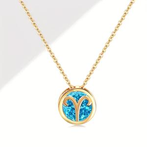 TEMU 1개 조디악 목걸이 - 12개 별자리 생년월자 & 점성학 상징 - 12개월 펜던트 (양, 황소, 쌍둥이, 사자, 처녀, 천칭, 전갈, 사수, 염소, 물병, 물고기) - 청소년 선물