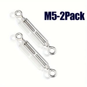 TEMU 2 팩 아이 앤 아이 턴버클 케이블 와이어 로프 텐션 헤비 듀티 스테인리스 스틸 턴버클 선 셰이드, 실외 매달기