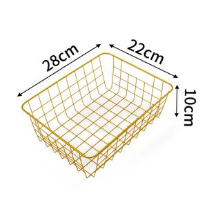 TEMU 1pc 일본식 가정용 책상 금속 보관 바구니 화장품 및 책상 정리, 선반 바구니