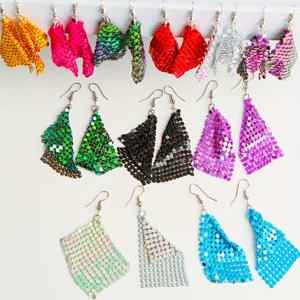 TEMU 5쌍/팩 스퀘어 양면 시퀸 펜던트 귀걸이 그리드 태슬 댕글 귀걸이 컬러풀 시퀸 여성용 귀걸이 파티 패션 디스코 파티 쥬얼리 선물