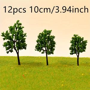 TEMU 4cm 6cm 8cm 10cm 건축 모델 시뮬레이션 미니 나무 모래 테이블 장면 모델 재료 기차 궤도 장면 액세서리