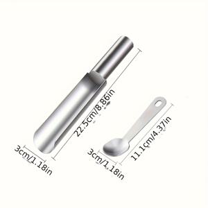 TEMU 2개 세트 스테인리스 스틸 미트볼 메이커 - 1개 손잡이 및 1개 홈, 쉬운 사용법의 팔라펠 & 미트볼 몰드, 완벽한 버거, 쿠키, 주먹밥 만들기 - 휴일 요리용 (크리스마스/추수감사절)