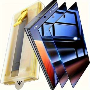 TEMU 삼성 갤럭시 S25 울트라 갤럭시 S24 울트라 갤럭시 S23 울트라 갤럭시 S22 울트라 9H 방지, 스크래치 방지, 충돌 방지, 지문 방지 폰 필름 스크린 프로텍터, 상단 커버 없음, 거품 없음, 폰 케이스 커버용으로 사용 가능|폰케이스|휴대폰케이스|S22케이스