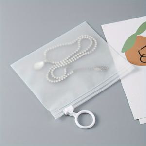 TEMU 50개의 EVA 안개형 지퍼 백, 보석, 액세서리, 의류 보관용 투명 플라스틱 자체 밀봉 백, PABA 물질이 없는, 재충전 및 재사용 가능한 밀봉 백.