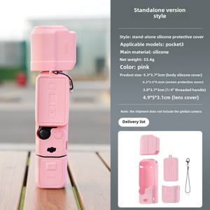 TEMU BRDRC for DJI OSMO POCKET 3용 실리콘 보호 케이스 - 스크래치 방지, 먼지 방지 커버, 정밀 컷아웃, 소프트 쉘 디자인, 핑크, 레드, 블루, 그레이 색상 - for DJI OSMO POCKET 3 바디와 호환, 카메라 보호 | 꼭 맞는 커버 | 유연한 보호