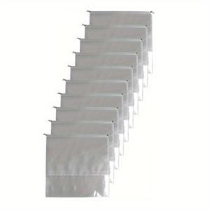 TEMU 핸드백, 여행용품 및 신발 보관용 방진 가방 10개 세트. 부직포 재질로 제작되었으며, 드로스트링 잠금 장치와 창문이 특징입니다.