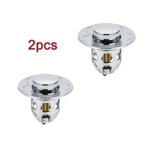 TEMU 2개 세트의 범용 싱크 스토퍼, 막힘을 방지하기 위해 설계되었습니다. 1.33~1.57인치의 배수 구멍에 적합합니다. 이 푸시 타입 팝업 싱크 드레이너는 헤어 캐처 바스켓과 함께 제공되며, 주방 및 욕실 사용에 이상적입니다.