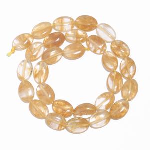 TEMU 25개 10x14mm 자연적인 노란 석영 루티레이티드 오발 플랫 자유로운 스페이서 비즈, 보석 만들기 DIY 아름다운 팔찌, 목걸이, 귀걸이, 여성에게 선물하기에 적합합니다.