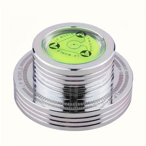 TEMU 고정밀도 50Hz LP 바이닐 레코드 플레이어 스테빌라이저 - 알루미늄 합금 바이닐 레코드 무게 클립, 사운드 품질을 향상시킵니다. 버블 수준 지시자, 배터리가 필요하지 않습니다.