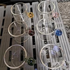 TEMU 6pcs 세트, 이탈리아 유리 핸들 추출기 머그 미니 밀크 주그 커피 밀크 피처 소스 컵 미니 커피 컵, 볼 모양의 핸들로, 열 저항 유리 재질로, 친구들과 함께 모이거나 사무실, 휴일 선물에 적합합니다. 100ml/3.38o