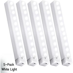 TEMU 5pcs 센서 캐비닛 라이트, LED, 충전식, USB 전원, 리튬 배터리 300mAh, 토글 스위치, 기하학적 패턴, 플라스틱 재질, 업라이트 조명 방법, 벽걸이, 독립형 마운팅 타입, 배터리 포함, 옷장, 캐비닛, 주방용