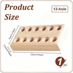 TEMU 1개 글로벌 나무 플라이어 보관함, 직사각형 12구 트레이, 내구성 있는 공예 도구 정리함, 매끄러운 버 프리, DIY 비즈, 보석 전시 및 포장에 이상적, 보석 보관 트레이