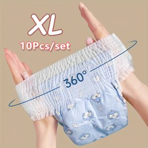 TEMU 탄력 있는 클로저가 있는 강아지 기저귀 - 소프트 부직포, 블루 버드 & 구름 디자인의 여성용 개용 귀여운 방수 애완견 하이진 팬츠|강아지옷