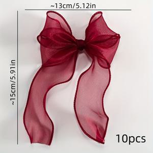 TEMU [10개 손수작업 활] - 유기적한 실크 리본으로 만든 3D 활, 밝은 텍스처와 끌어당김 없음, DIY 가방 패던트, 브라이드 마이드 팔 꽃, 브리드 헤드 드레스, 소원, 사진 프롭, 선물 장식 및 다양한 시나리오에 적합합니다.