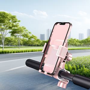 TEMU 1개 충격 방지 자전거 폰 마운트: ABS 소재, 360° 회전, 퀵 릴리스, GPS 내비게이션 호환 가능, 스쿠터 오토바이용 폰 액세서리, 모든 4.7-7인치 스마트폰에 적합