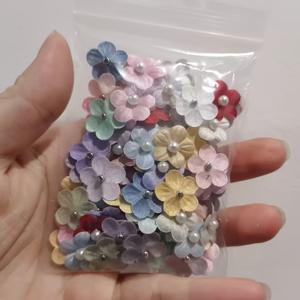 TEMU 100개 혼합 미니 진주 꽃 공예용 - 머리 클립, 보석 만들기 및 수제품 프로젝트용 아름다운 DIY 장식 액세서리