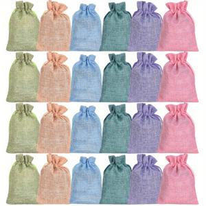 TEMU 24개 다색 폴리에스터 혼방 끈포장백 | 3.5