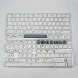TEMU 애플 스타일 화이트 테마 키캡 세트 138키 MOA 유사 프로필 PBT 키캡, 영어 및 한국어 서브레전드, 다면 염료 승화, 체리 및 게터온 MX 스위치 호환, 100%, 75%, 65%, 60% 메카닉 키보드에 맞음, 61/64/68/75/84/87/96/98/100/104/108 키 레이아웃 호환|키보드|키캡|키캡
