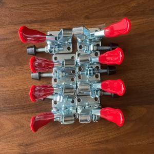 TEMU GH-201B 레드 헤비 듀티 토글 클램프 8개 세트, 퀵 릴리스 잠금 레버 포함, 높이 조절 가능, 100kg 용량 - 목공, 금속 가공 및 작업장 도구용 산업 등급 메탈 클램프, 목공 클램프 | 산업 디자인 | 조정 가능한 장력