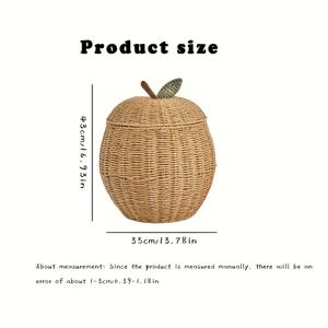 TEMU 1개 수제 종이 로프로 짠 보관용 바구니, 테이블탑 사용과 홈데코에 적합한 정리함, 잡동사니 컨트롤, 가정 조직화, 수공예품, 러스틱 디자인, 편안한 무게의 짜임새 있는 장식용 선반 바구니