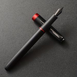 TEMU 1pc 럭셔리 진하오 75 펜 - 텅스텐 스틸, 블랙 레드 니브, 2.6mm 잉크 사크, 에르고노믹 디자인, 클릭 오프 캡, 파인 포인트, 사무실 및 학교 용품에 이상적, 우아한 펜 디자인, 내구성 있는 쓰기 도구, 펜