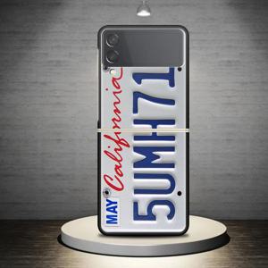 TEMU 삼성 갤럭시 Z 플립 5G Z 플립4 Z 플립6 Z 플립3 Z 플립5용 빈티지 자동차 번호판 하드 커버 폰 케이스