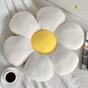TEMU 한 송이 꽃 모양의 베개, 데이지와 디자인, 홈 데코용 플러시 쿠션 커버, 6개의 꽃잎으로 구성된 시트 의자 사무실 가구 액세서리 핸드 워시 전용 직물, 분홍색 노랑 녹색 흰색 가능