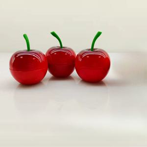 TEMU 체리 모양 화장품 리필 박스 3개 세트 (안전한 잠금 뚜껑 포함) - 메이크업 정리에 적합한 빨간색 플라스틱 용기와 그린 스템, 여행용 보관 및 장식용 화장품 수납 오거나이저