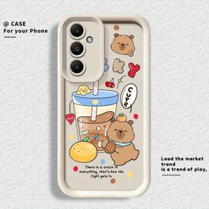 TEMU 삼성 갤럭시 모델 A12, A13, A36, A56, A23, A33, A16, A32, A24, A14, A26, A34, A22용 귀여운 카피바라 폰 케이스