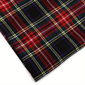 TEMU 1pc 빈티지 타르탄 플레드 직물 - 57X19.68인치 미리 자른 양단 염색 100% 폴리에스터, 녹색/빨간 체크무늬 패턴 | 퀼팅, DIY 수선 프로젝트, 소파 커버 및 더 많은 클래식 그리드 디자인 - 손세탁만, 직물 공예