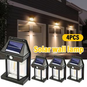 TEMU 4개입 상업 거리 및 지역 태양광 벽 조명, 모션 센서 태양광 정원등 장착, 실외 벽 조명, 스마트 조명 제어 태양광 램프, 마당, 야외, 현관, 데크에 적합
