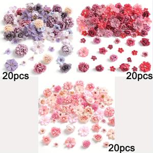 TEMU 결혼식 장식용 미니 멀티컬러 인공 실크 꽃 머리 60개 세트 - 웨딩 데코, DIY 공예, 홈 장식(하누카, 발렌타인데이, 어머니날, 졸업식), 축제 이벤트 장식, 리얼리스틱 플로럴 디자인, 섬세한 꽃잎 제작