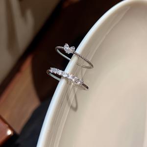 TEMU 2/4개 하트형 합성 지르코니아 반지, 패셔너블 여성용 라이트 럭셔리 다용도 액세서리, 파티 및 웨딩에 적합, 이브닝 웨어,공식 행사,스타일리시 액세서리,프렌치 시크,내구성 있는 도금,가벼운 반지,패션 링,다용도 반지,럭셔리 러버스