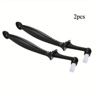 TEMU 2개 머신 청소 브러쉬 세트 (숟가락 포함) - 쉬운 유지보수를 위한 블랙 플라스틱 커피 그라인더 청소 도구, 인체공학적 핸들 디자인, 튼튼한 솔