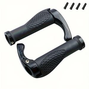 TEMU 2개 자동차 핸들바 그립, 산악 자전거 볼 잠금 핸들바 그립, 알루미늄 고무 재질, 4개 변속 라인 테일 캡 랜덤 색상, 비스 핸들바 그립 포함, 자전거 핸들바 그립, 인체공학적, 충격 흡수, 미끄럼 방지 및 잠금, 자전거용품, 자전거핸들그립