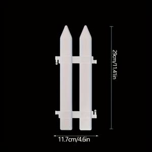 TEMU 10개 소형 흰색 플라스틱 울타리 - 19.69x11.42인치, 내구성 있고 청소하기 쉬움, 실내외 정원 및 유치원 꽃밭, 채소밭, 크리스마스 장식에 적합한 가든 데코