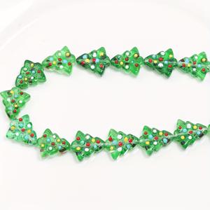 TEMU 10개 15x16mm 크리스마스 트리 컬러풀 도트 유리 비즈 - 핑크, 그린, 화이트, 투명 & 퍼플 DIY 주얼리 만들기용, 팔찌, 목걸이, 귀걸이 - 축제 공예 재료 및 휴일 선물 장식, 수공예 크리스마스 쥬얼리, 비드 디자인, 시즌 장식품, 테마 매력, 매끄러운 마감, 계절 공예가들을 위한