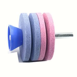 TEMU 1개 수동 회전 드릴 커터 - 전기 필요 없음, 정원 도구용 다층 연마석 폴리머 백킹 포함, 잔디 깎기 칼날 및 나이프용 휴대용 핸드헬드 숫돌, 드릴 샤프너, 계단식 디자인, 다용도 연마, 이중 입자 크래프트