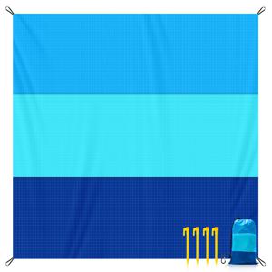 TEMU 특대형 야외 해변 담요 - 4-7인용, 경량 모래 방지, 휴대용 피크닉 매트 (해변, 캠핑, 하이킹, 야외 활동용)