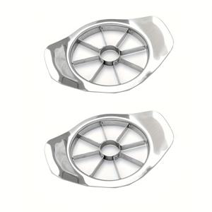 TEMU 2개 FEPK 스테인리스 스틸 과일 슬라이서 & 제거기 - 내구성 강한 재사용 가능한 멀티 주방 도구, 과일, 사과, 베리, 감귤류, 감자, 양파용 - 컴팩트 슬라이서, 기숙사, 여행, 피크닉, 캠핑용 (팁 포함)