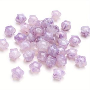 TEMU 50개 12mm 인조 자드 두톤 아크릴 스타 비즈, DIY 팔찌, 목걸이, 휴대폰 체인, 열쇠장 만들기, 보석 만들기 장식 비즈