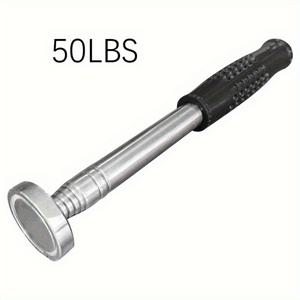TEMU 50파운드 헤비듀티 자석 픽업 도구 - 확장형 텔레스코핑 로드 포함, 소형 금속 부품 수거용 수동 자석 스위퍼, 전기 불필요, 내구성 강한 금속 소재, 작업장 및 공장용