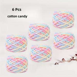 TEMU 6개입 570g 니트용 실, 부드럽고 내구성 있는 폴리에스터, DIY 공예 및 스카프, 모자, 담요에 적합 | 다양한 색상 제공 (블루, 그레이, 화이트, 블랙) | 초보자와 숙련된 뜨개질을 위한 완벽한 품질의 뜨개질 재료, 공예 용품, 생생한 뜨개질 소재