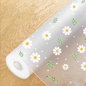 TEMU 미끄럼 방지 RV 패티오 매트 - 테이블 & 서랍 호환, 데이지 꽃 무늬, 컴팩트 커팅 가능, 캠핑카 & 소형 공간용