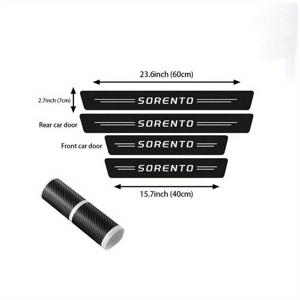 TEMU 기아 쏘렌토 2021, 2024, 2019, 2018, 2017, 2016, 2015 도어 실 스티커 및 트렁크 범퍼 보호 데칼 액세서리
