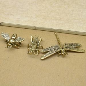 TEMU 3개 황동 곤충 조각상, 정교한 메추라기, 잠자리, 벌 피규어, 정교한 곤충 장식품, 미니어처 동물 조각, 수공예품, 가정, 사무실, 할로윈 장식에 적합