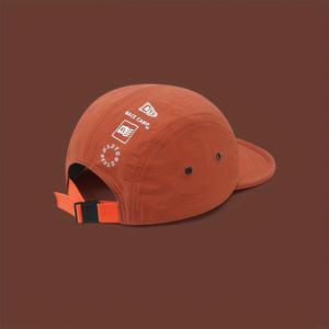 TEMU 남성용 퀵드라이 통기성 야구 모자, 조절 가능한 핏, 세련된 야외 캠핑 모자, 오렌지 스트라이프가 있는 블랙, 폴리에스터, 손세탁만, 아버지의 날 선물, 캠퍼스 관련, 맥주 휴일, 짠 천