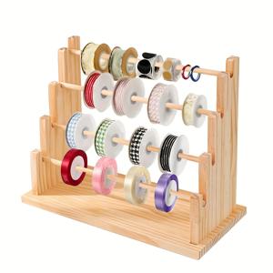 TEMU 1pc 목재 리본 주최자, 1pc 다단계 스탠딩 리본 홀더, 1pc 스풀 홀더, 1pc 리본 주최자, 1pc 다단계 스탠딩 리본 홀더, 1pc 스풀 홀더, 1pc 리본 주최자, DIY 워크샵, 케이크 가게, 플로리스트, 가정용, 리본 보관